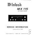 MCINTOSH MX115 Service Manual
