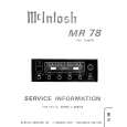 MCINTOSH MR78 Service Manual